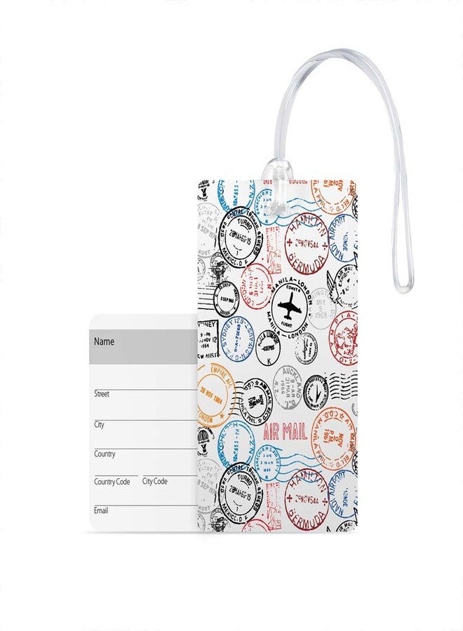 100yellow® Multicolor Luggage Tags, Bag Tag Travel Id Labels Tag for Baggage Suitcases Bags with Silicon- Ideal for Travel ( Pack of 2 ) - Image 1